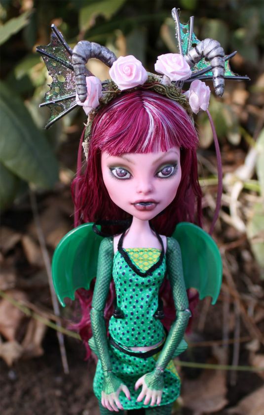 OOAK Custom Repaint Monster High dragon kit. Art doll fairy wings A 