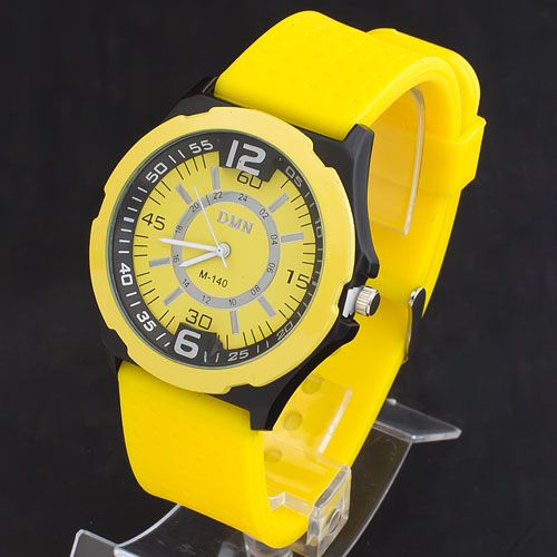 Colorful Jelly Candy Sports Quartz Silicone Wrist Watch UNISEX Men 