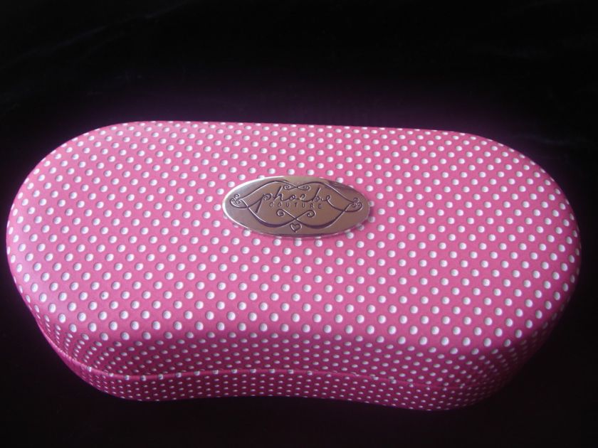 PHOEBE RED SUNGLASS EYE GLASSES pinkish red HARD CASE BOX  