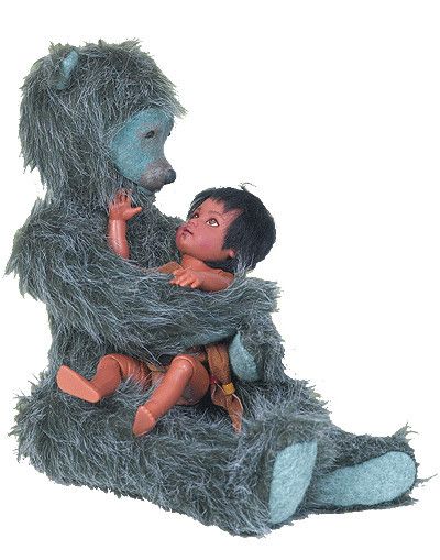 Little Mowgli & Baloo Set RETIRED Helen Kish Dolls Mint in Box 