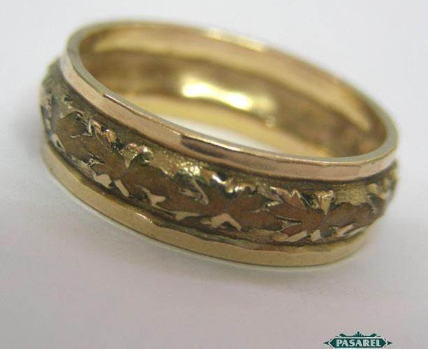 Vintage 14k Rolled Gold Band / Ring Europe 1950s  