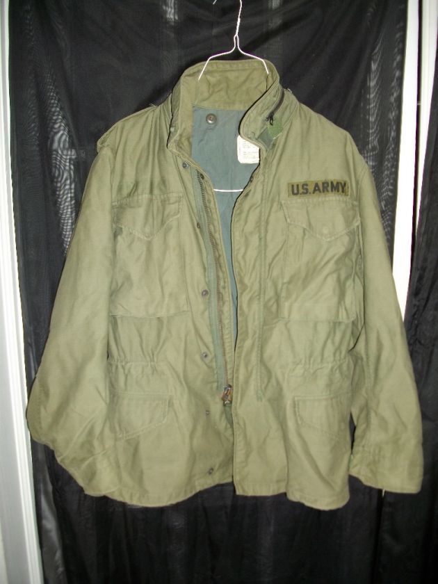 VINTAGE 1970S VIETNAM ERA M65 MILITARY COLD WEATHER FIELD JACKET SIZE 