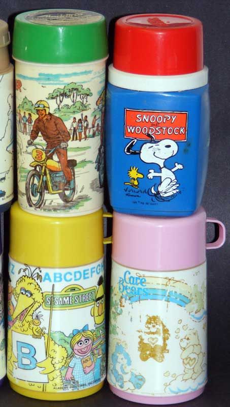 12 Lunch box Thermos 70   90s Plastic Aladdin Themos  