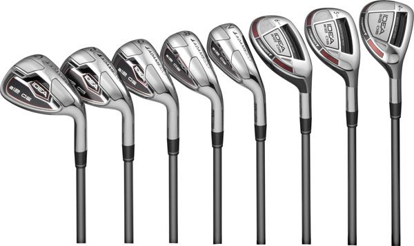 NEW 2012 MENS LEFT HAND ADAMS IDEA A12 OS HYBRID IRONS SET 4 GW 