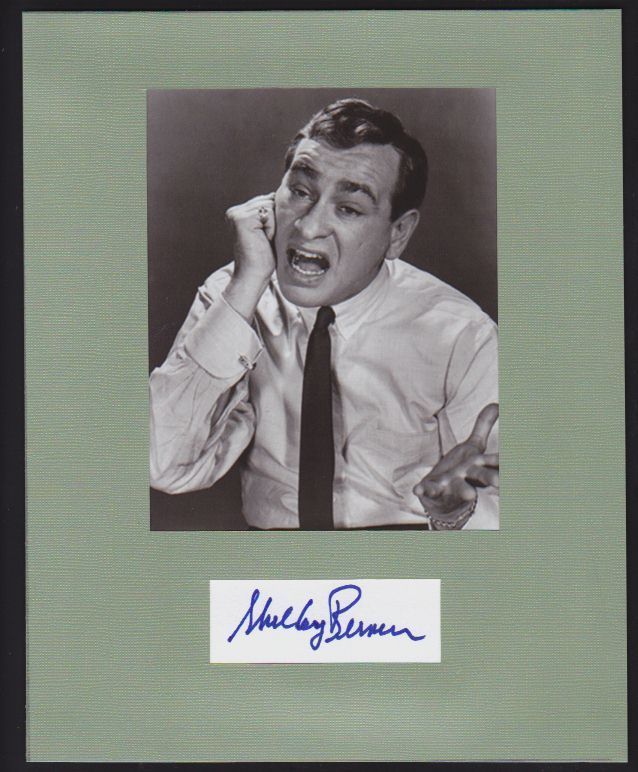 Shelley Berman Autograph Signed Display COMEDIAN ACTOR Signature COA 