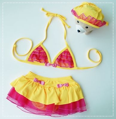 Toddler baby girl swimwear dress bikini bathers 2y 3y  