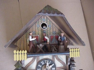 GERMAN BLACK FOREST WATERFALL WATER WHEEL CUCKOO CLOCK REGULA MUSICAL 