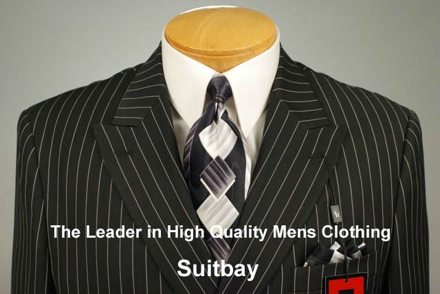  Suit STEVE HARVEY 2 Button Double Breasted Black Striped Mens Suits 