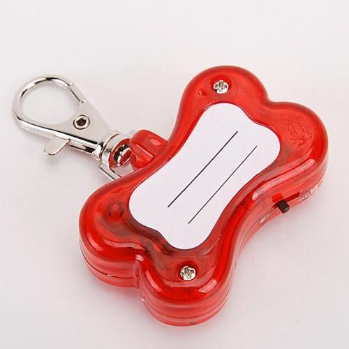 Adorable Red Pet Dog Cat Safety LED Flash Blink Light Tag Collar 