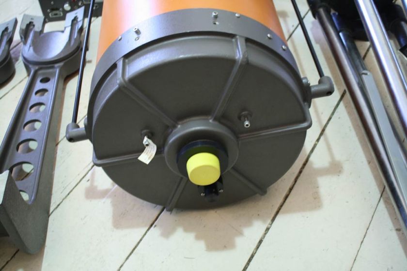 Telescopio anaranjado de Celestron C 14 Schmidt Cassegrain de los 