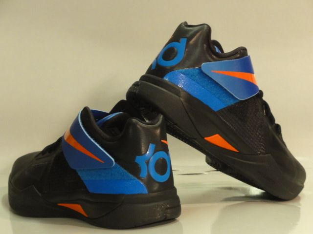 Nike Zoom KD IV Black Team Orange Photo Blue Kids GS Size 5.5  