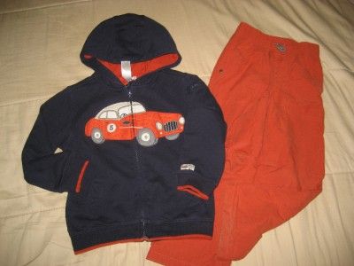 Janie and Jack Racing Team CarsHuge 10pc Set 3t 4t ~ Hoodie Pants 