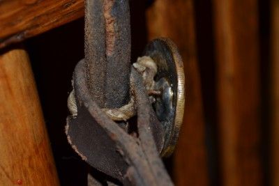   War Model 1859 Bit and Old Headstall with Coin Rosettes/Buttons  