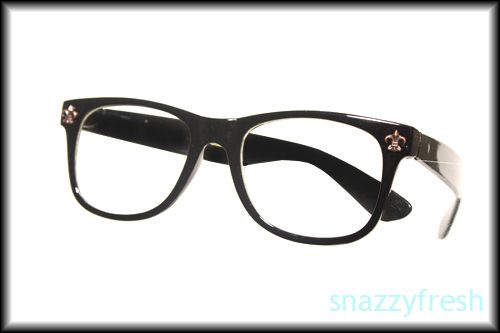 Vintage clear lens black glasses wayfarer retro swift  