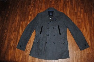 345 NWT MENS BLOOMINGDALES INCORPORATED BY OPERATIONS GRAY PEA COAT 