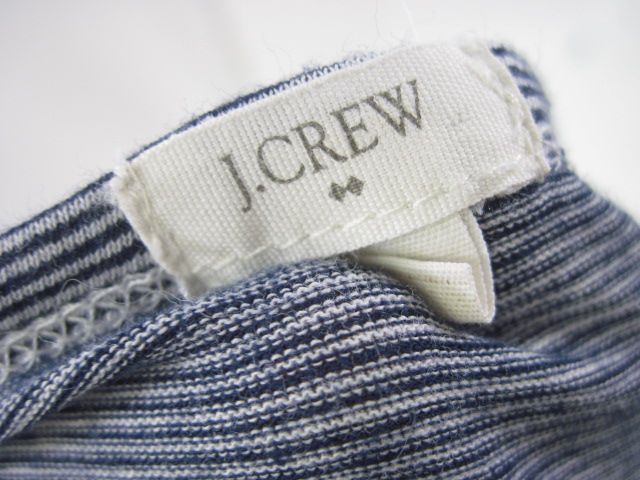 CREW Blue Striped Long Sleeve Shirt Top Sz L SP 08  