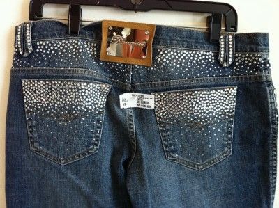 New w/Tags Size 12 Blumarine Diamond Embezzled Jeans  