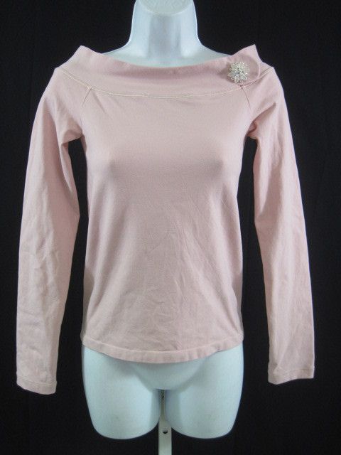 BORDEAUX Pale Pink Boatneck Sweater Top Shirt OS  