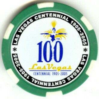 11 gm Las Vegas Centennial 1905 2005 poker chip  