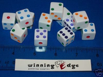 These dice are great for all your Dice Games, like Craps, 10,000 