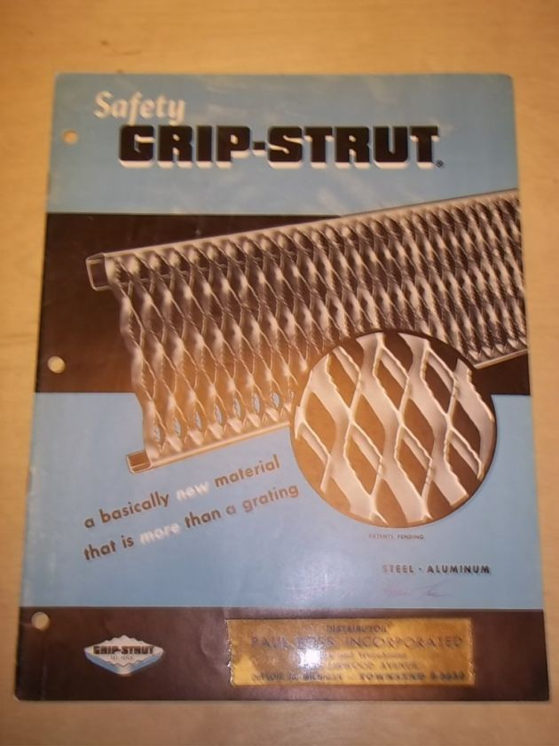 Vtg Grip Strut/Globe Company Catalog~Safety Grating~Steel/Aluminum 