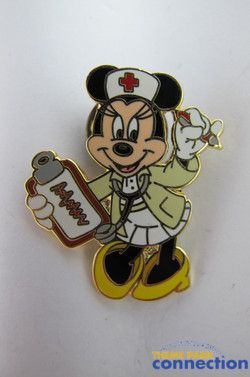 Disney Nurse Minnie Mouse 2001 Nurses Day Red Cross Pin  