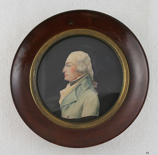 GREAT EARLY 1800s BARON SIEGENTHAL WATERCOLOR PORTRAIT  