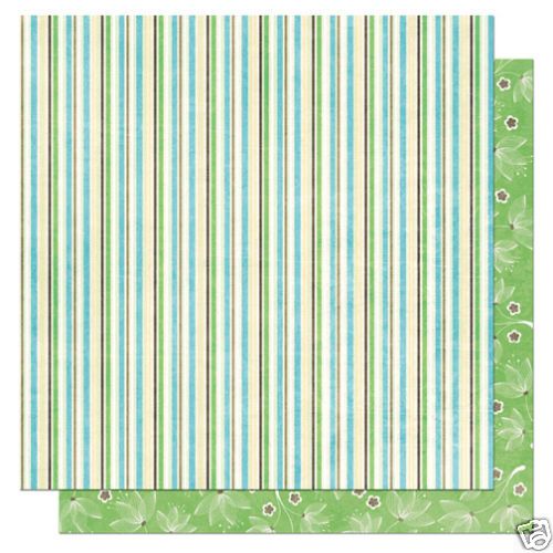 12x12 pg scrapbook paper BoBunny STRIPED CARDSTOCK  