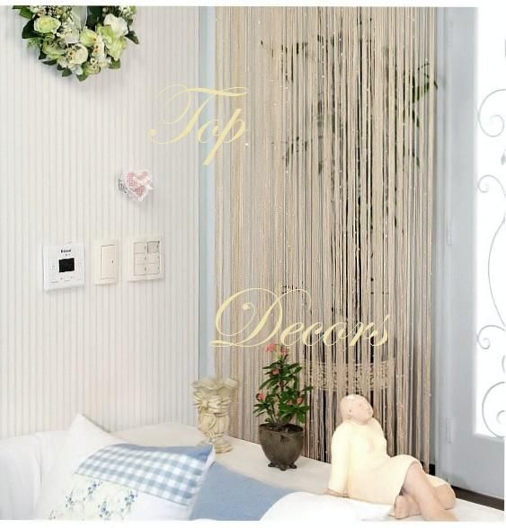 Sequins STRING CURTAIN FRINGE BLIND W300 L290cm White  