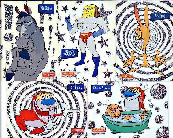 REN AND STIMPY DYNAMIC GLITTER FOIL SET (5)  