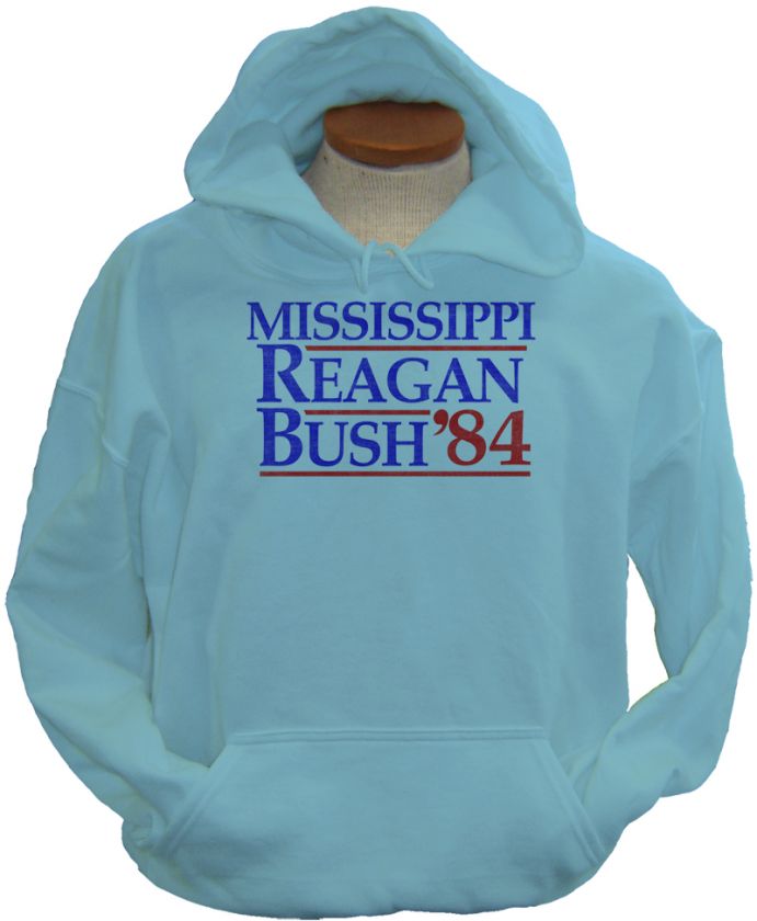 Reagan Bush 84 Republican Campaign New Retro Hoodie  