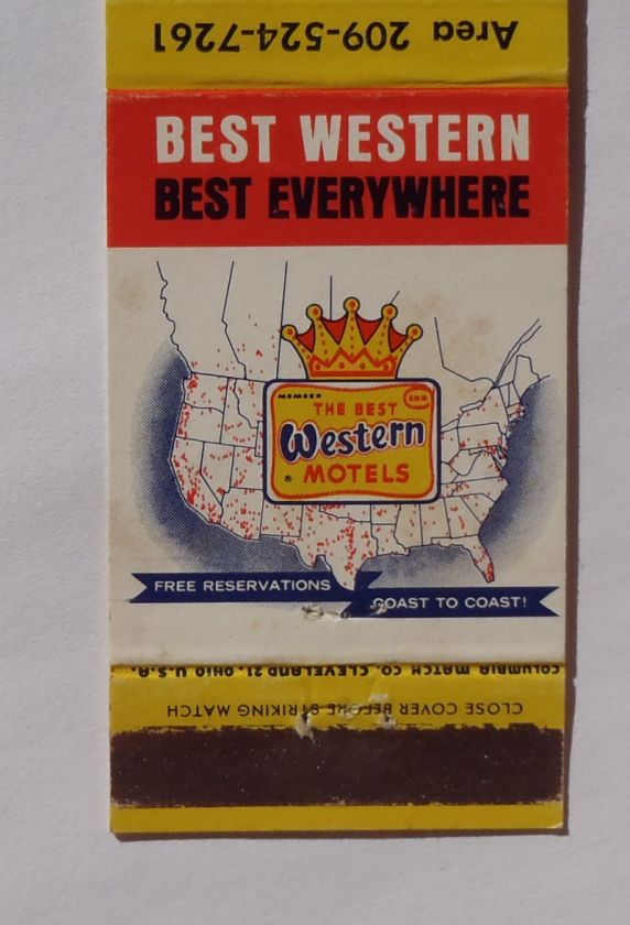   Matchbook Best Western Town House Modesto CA Stanislaus Co California