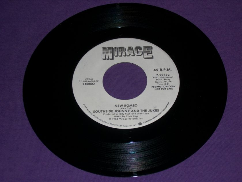 Southside Johnny & Jukes New Romeo 7 99732 Promo 7 45  