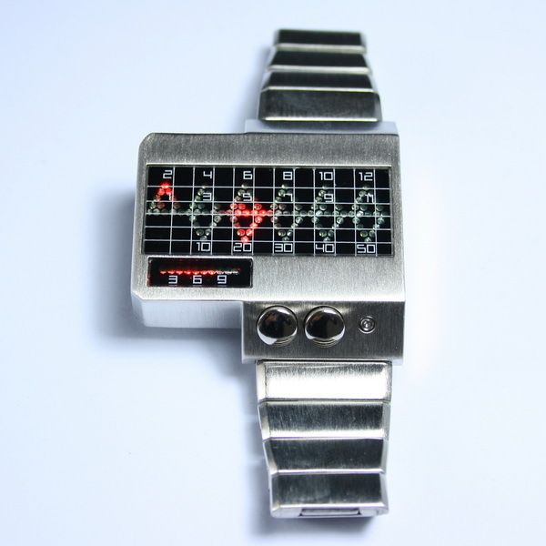 Alpha Centauri   All Metal Red LED Watch  