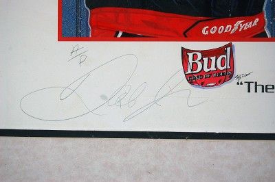 FATHER & SON Dale Earnhardt Sr & Jr Autograph Signed AP Sam Bass 3 8 