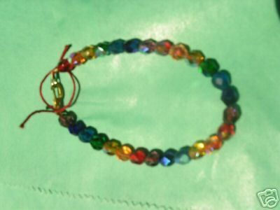 Kabbalah Red String Chakra Swarovski Crystal Bracelet  