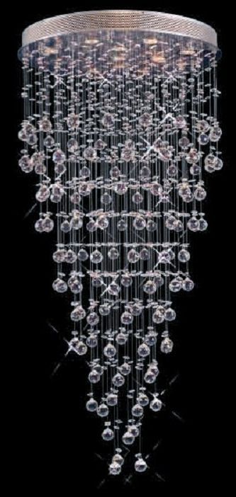 22 LT BEAUTIFUL 90X36 MODERN CRYSTAL BALL CHANDELIER  