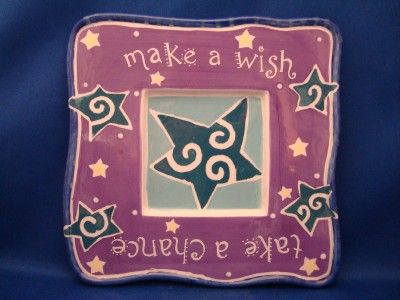 Bella Casa Ganz Plate Take a Chance Make a Wish Stars  