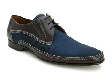 Mezlan Mens CHILLIWACK Two Toned Br/Blue Lthr Oxford  