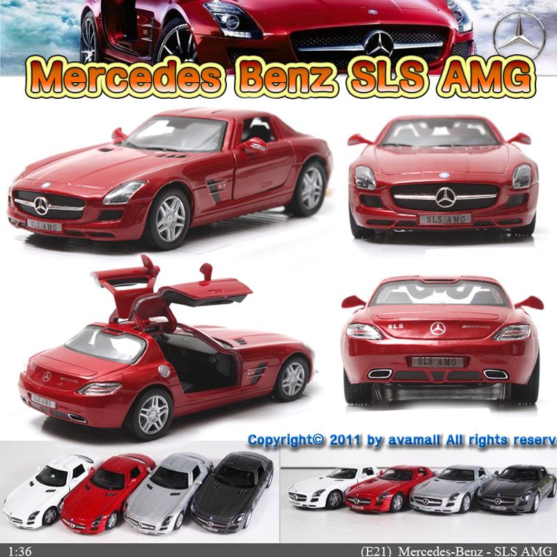 Mercedes Benz SLS AMG 136 5 Color selection Diecast Mini Cars 