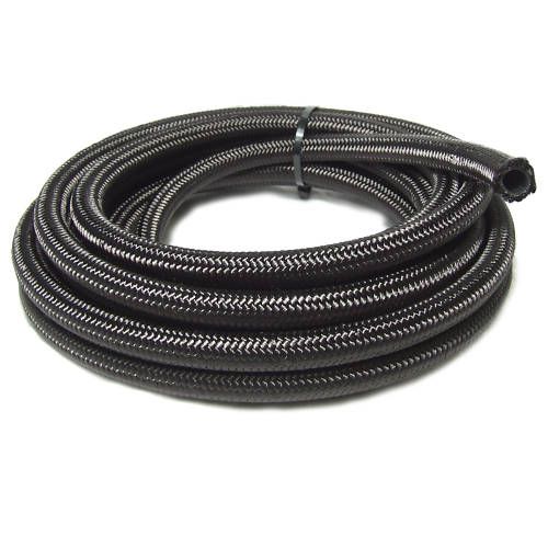 AN Black Nylon Lightweight Race Hose 6 FT  