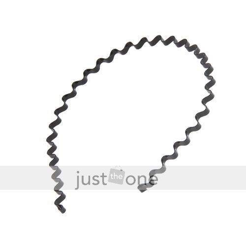 Metal Beckham Wavy Hair Head Hoop Band Athletes black  