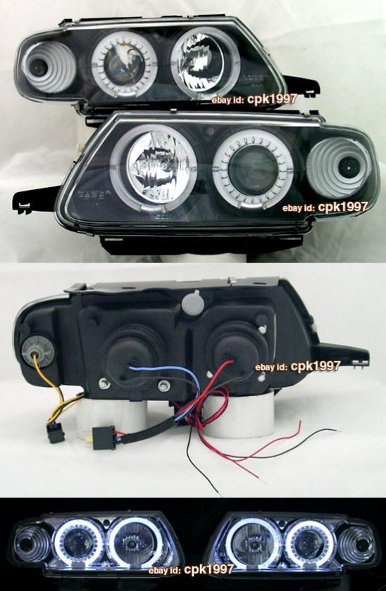 Citroen Saxo BLACK HALO ANGEL EYE Head Lights 96 00  