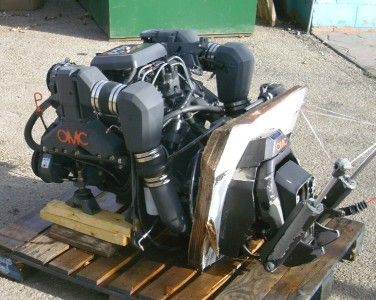 1991 OMC 4.3 Marine Engine, Seized, Complete Transom  