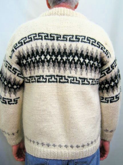 Vtg Mens Nepal Wool Nordic Fair Isle Ski Sweater Sz Lg  