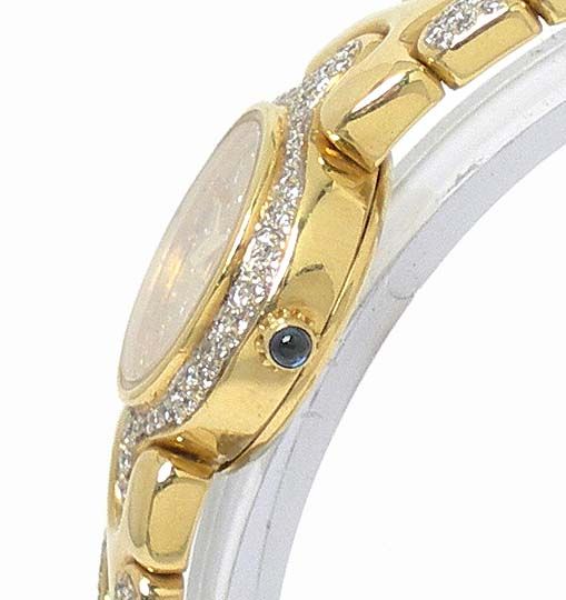 DESIGNER LALANNE 18K GOLD DIAMONDS LADIES WATCH BANGLE  