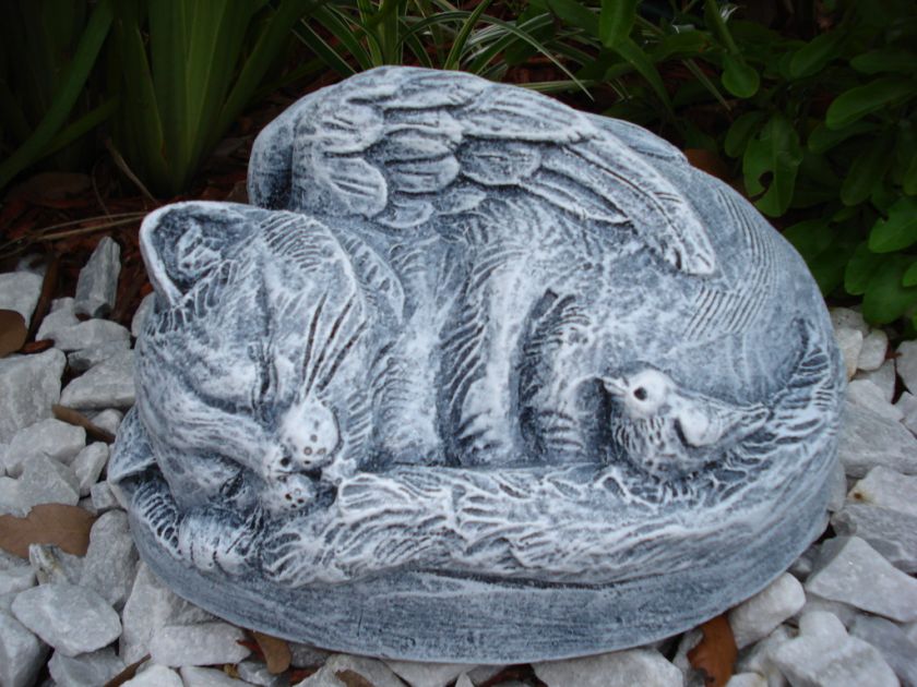 CAT MONUMENT CONCRETE STATUE GARDEN VINTAGE new yard  