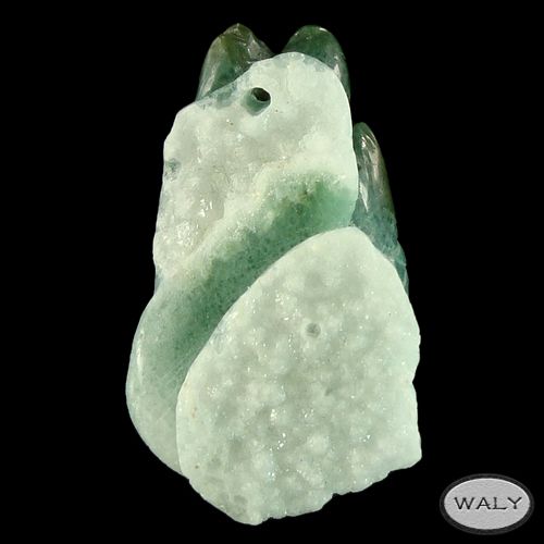 Stunning Carved Ocean Jasper Sealife Pendant Bead  