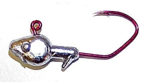 MINNOW JIGHEADS #1 RED SICKLE HOOK 100 PK CRAPPIE on PopScreen