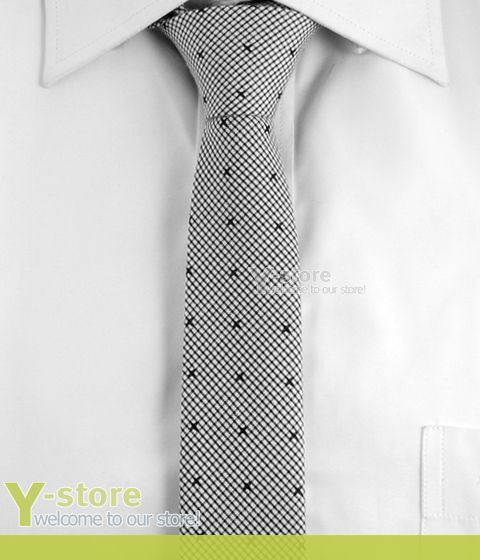 New Mens Punk Emo Necktie Skinny Slim Narrow 2 Tie  